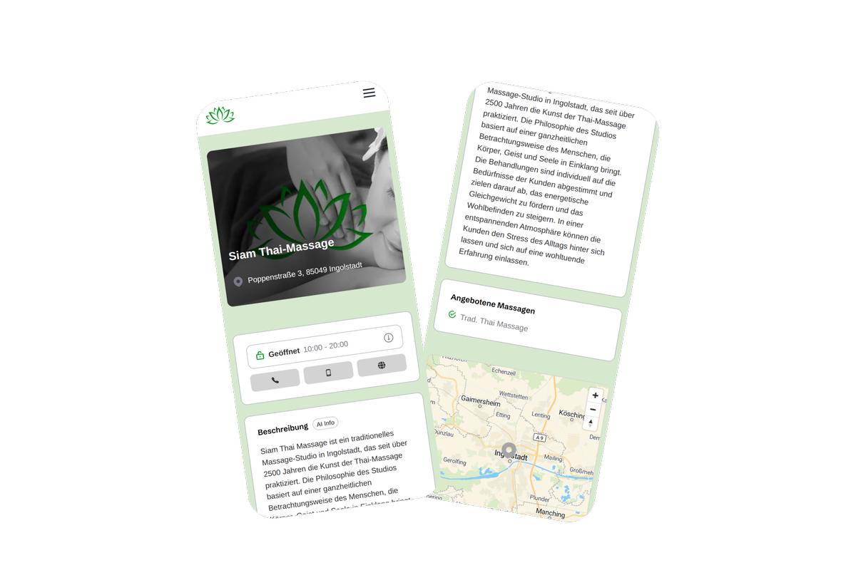 Vorher: Ein einfacher, nicht optimierter Eintrag